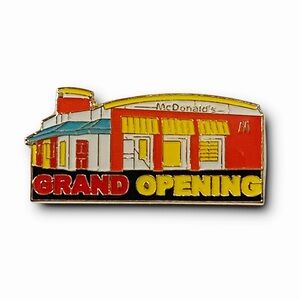 McDonald’s Pin Grand Opening 2008 Red Remodeled Restaurant Metal Lapel Pin